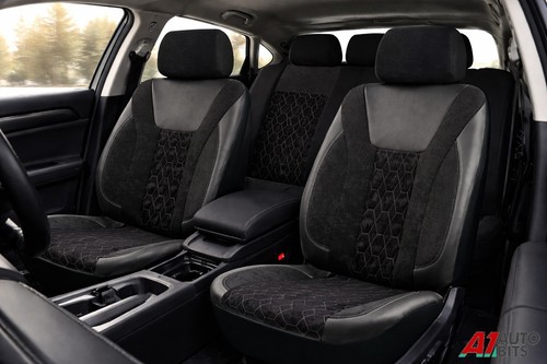 Black car seat covers - seat, pu
