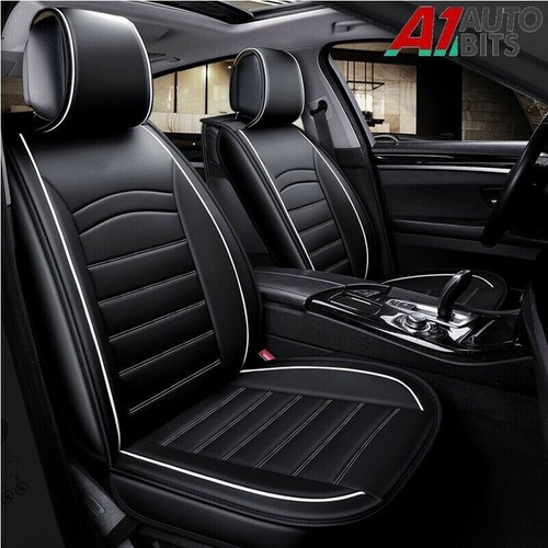 Black white leather full - white, pu