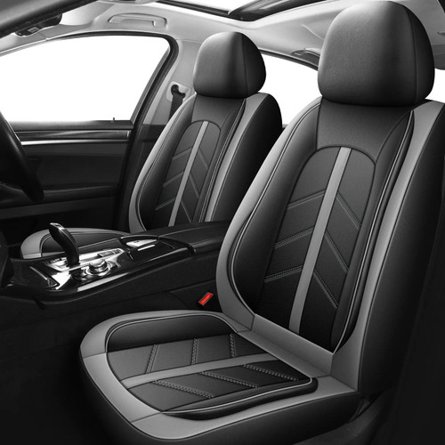Luxury black grey - grey, leather