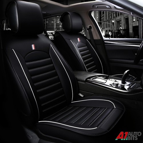 Black white leather - white, pu